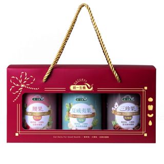 統一生機御選堅果禮盒（原味夏威夷果140g＋玫瑰鹽三珍果150g＋玫瑰鹽腰果170g/盒）