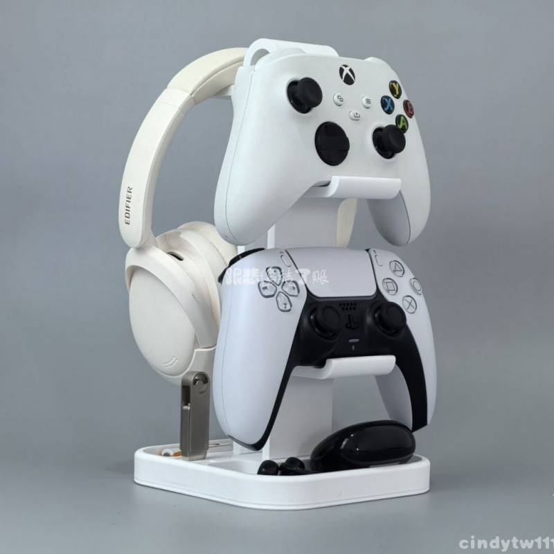 台出🎮│ps5 Xbox  switchPro遊戲手柄雙層支架耳機二合一展示架 底座配件 PS5周邊配件 PS5周邊物