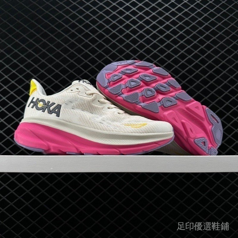 舒適透氣Hoka One Hoka One Clifton 9 男士女士專業緩震跑鞋男女通用超輕透氣厚底運動鞋 3645