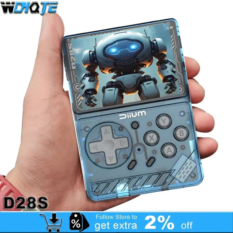 遊戲機手持 15000+遊戲開源 R-D28S 迷你視頻 2.8 英寸 IPS 屏幕 64GB/128GB 便攜式袖珍遊