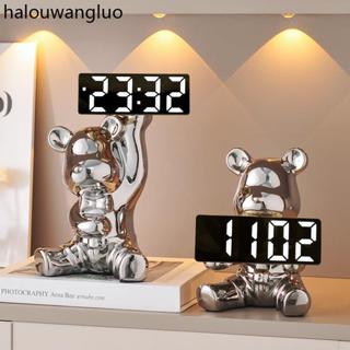 創意暴力熊小鬧鐘智慧時鐘客廳桌面臺式電子鐘擺件數字擺放式鐘錶