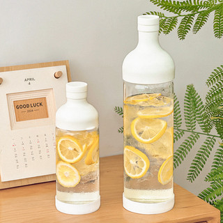 圓圓~ins風高顏值冷水壺家用儲水大容量涼水壺耐高溫泡水果花茶果汁冷萃壺玻璃水壺