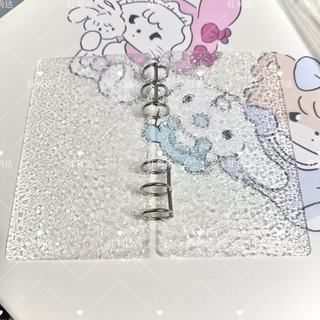 【台灣出貨】活頁本外殼insi原創A6水波紋亞克力透明活頁本環扣存錢本l存錢卡冊活頁本