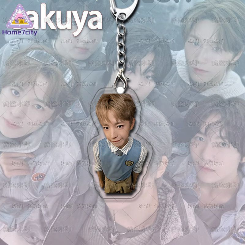 現款免運🔥NCT周邊 愛豆周邊 nctwish全員鑰匙扣sakuya表情包男團亞克力掛件學生書包便攜飾品 明星周邊