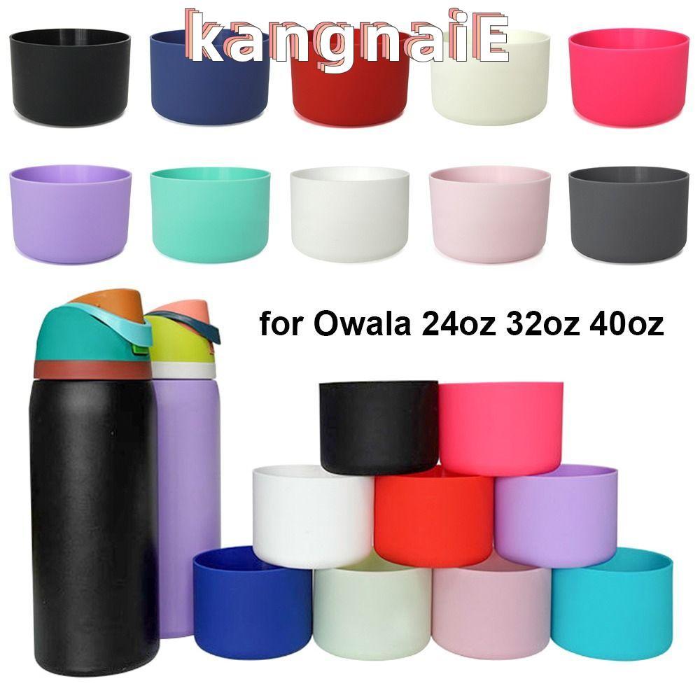 KANGNAI 1 件矽膠靴,軟保護瓶底底座,Owala 彩色防滑杯套 24 盎司 32 盎司 40 盎司