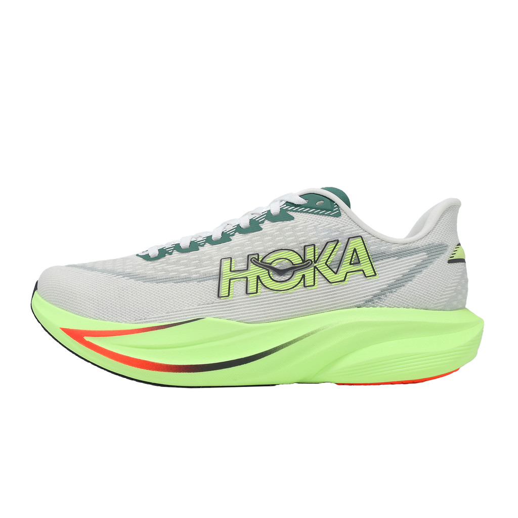 Hoka 競速跑鞋 Mach 7 2E 寬楦 男鞋 霜白色 霓黃 回彈 馬拉松 運動鞋 1171905FYZ [ACS]
