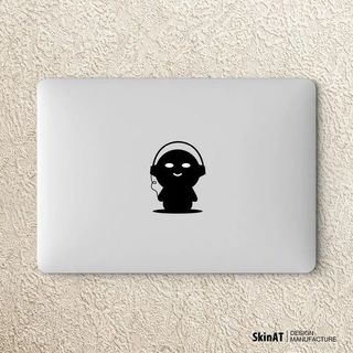 💥 桃園倉庫出貨 SkinAT適用於蘋果筆記本Logo貼紙Macbook Air Pro外星人創意貼膜