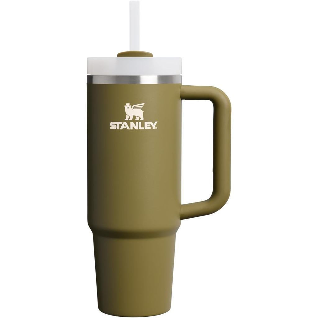 STANLEY Quencher H2.0 玻璃杯帶手柄和吸管 30 盎司 | Flowstate 3 位蓋 | 兼容旅