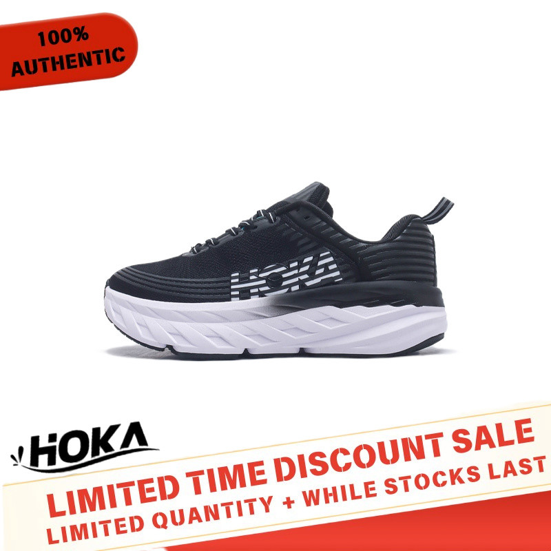 (100% 正品)HOKA ONE ONE BONDI 6 運動鞋 1019269BLK 限時折扣促銷 - 5 年保修