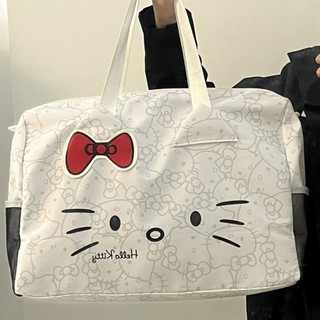 🍀臺灣出貨🍀凱蒂貓旅行包 卡通可愛行李箱單肩手提健身包旅行袋大容量