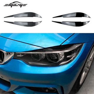 適用BMW 4系F32 F33 F36 2014-2020前大燈燈眉車貼外飾改裝