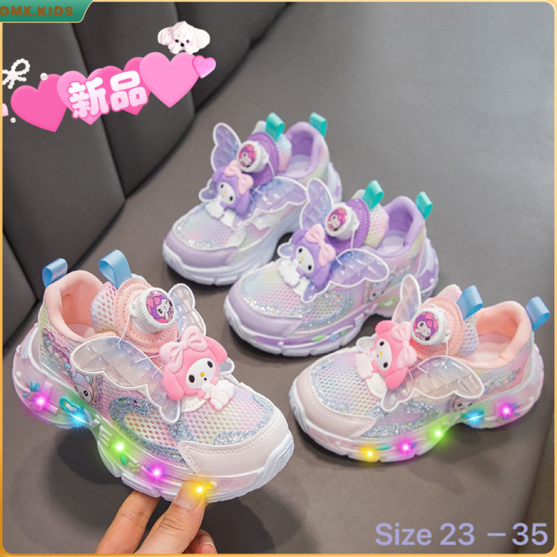 【DMX】新品  女童鞋子 小孩鞋子 亮燈鞋兒童  兒童鞋子 庫洛米鞋子 美樂蒂童鞋 女童運動鞋 庫洛米童鞋 發光運動鞋