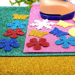 🔥diy DIY手工製作 手作材料包 輔料 金粉海綿紙加厚閃粉金蔥紙帶背膠泡沫亮片閃光紙創意diy手工材料