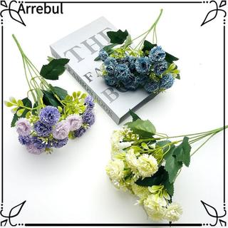 ARREBUL 人造康乃馨花束 15頭母親節模擬康乃馨逼真攝影道具絲綢婚禮假花婚禮裝飾
