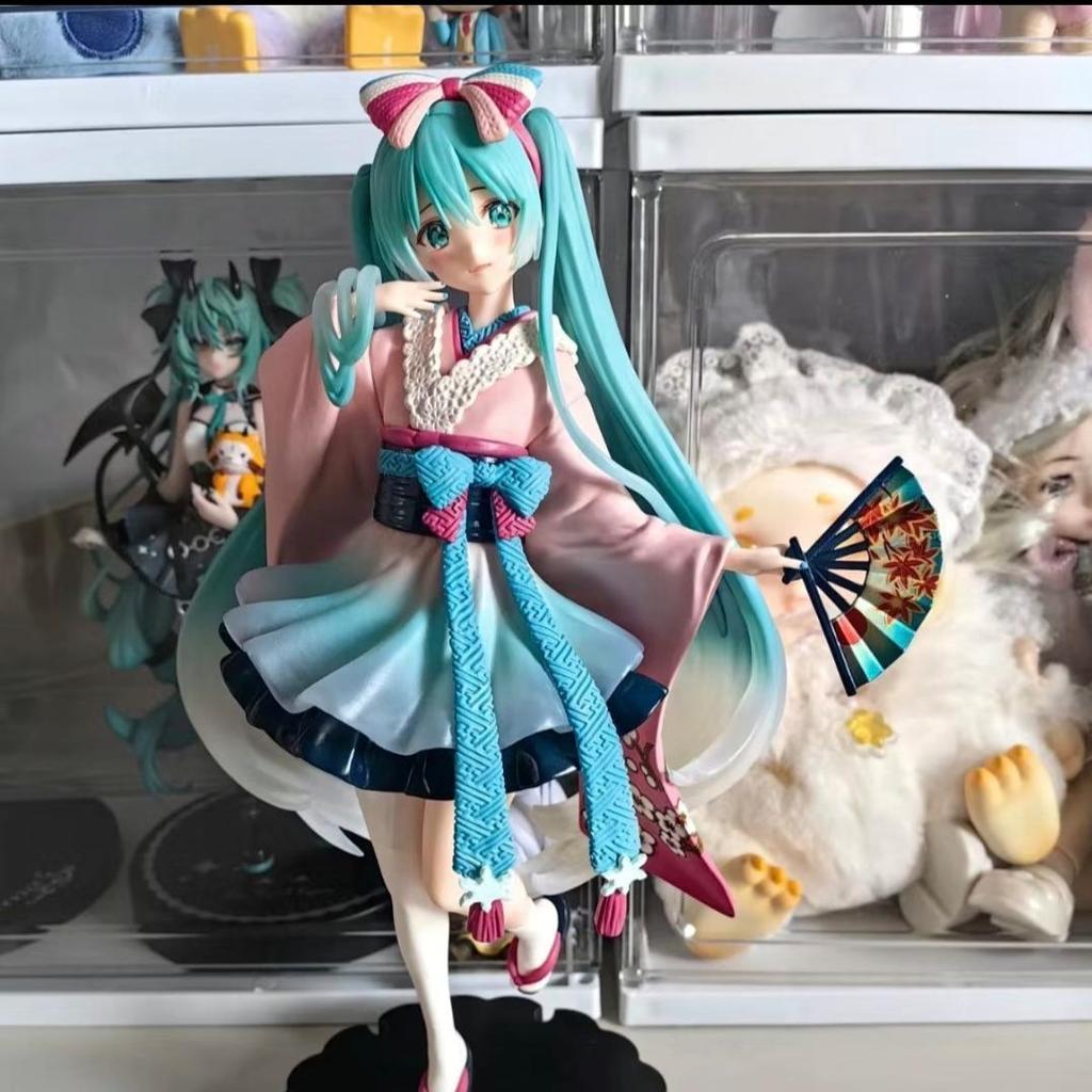 ⭐️台灣先貨⭐️新國產初音未來手辦 靦腆和服櫻花初音景品miku生日禮物機箱擺件