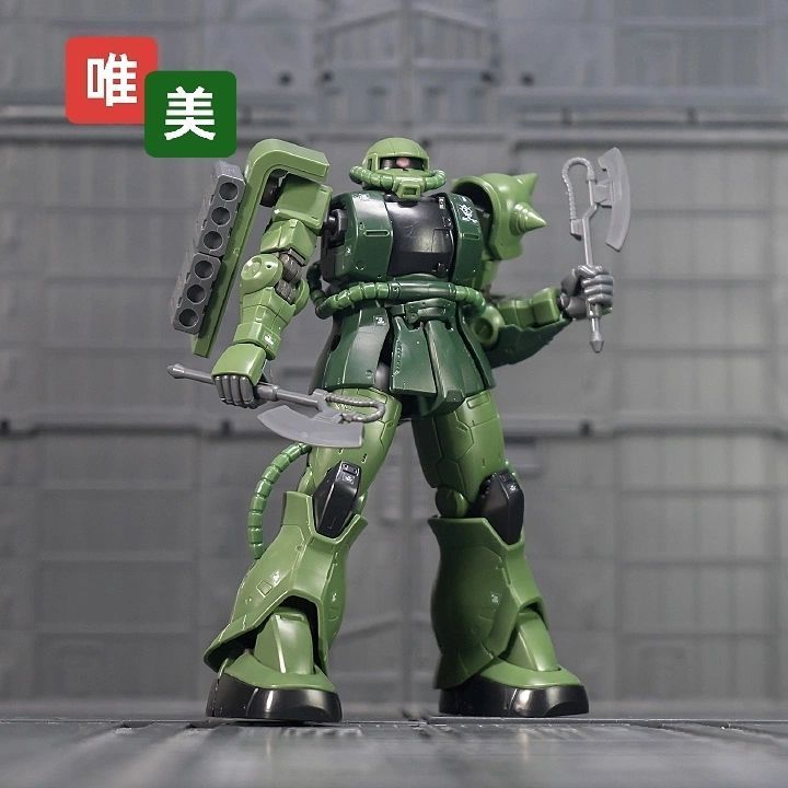 [動漫收藏-免運出貨]新品唯美GTO扎古綠渣古II量產型夏亞專用機新生hg模型拼裝送支架居家裝飾