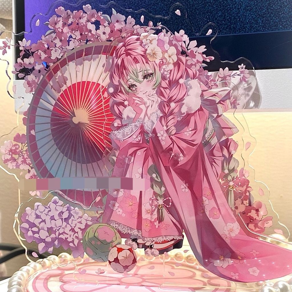 🌅鬼滅之刃 甘露寺蜜璃 蜜璃同人谷高顏值立牌擺件痛包裝飾穀子自制