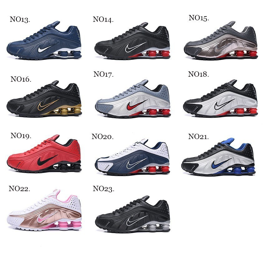 耐吉 2019新款Nike Shox R4男士運動鞋氣柱跑鞋40-46 7color