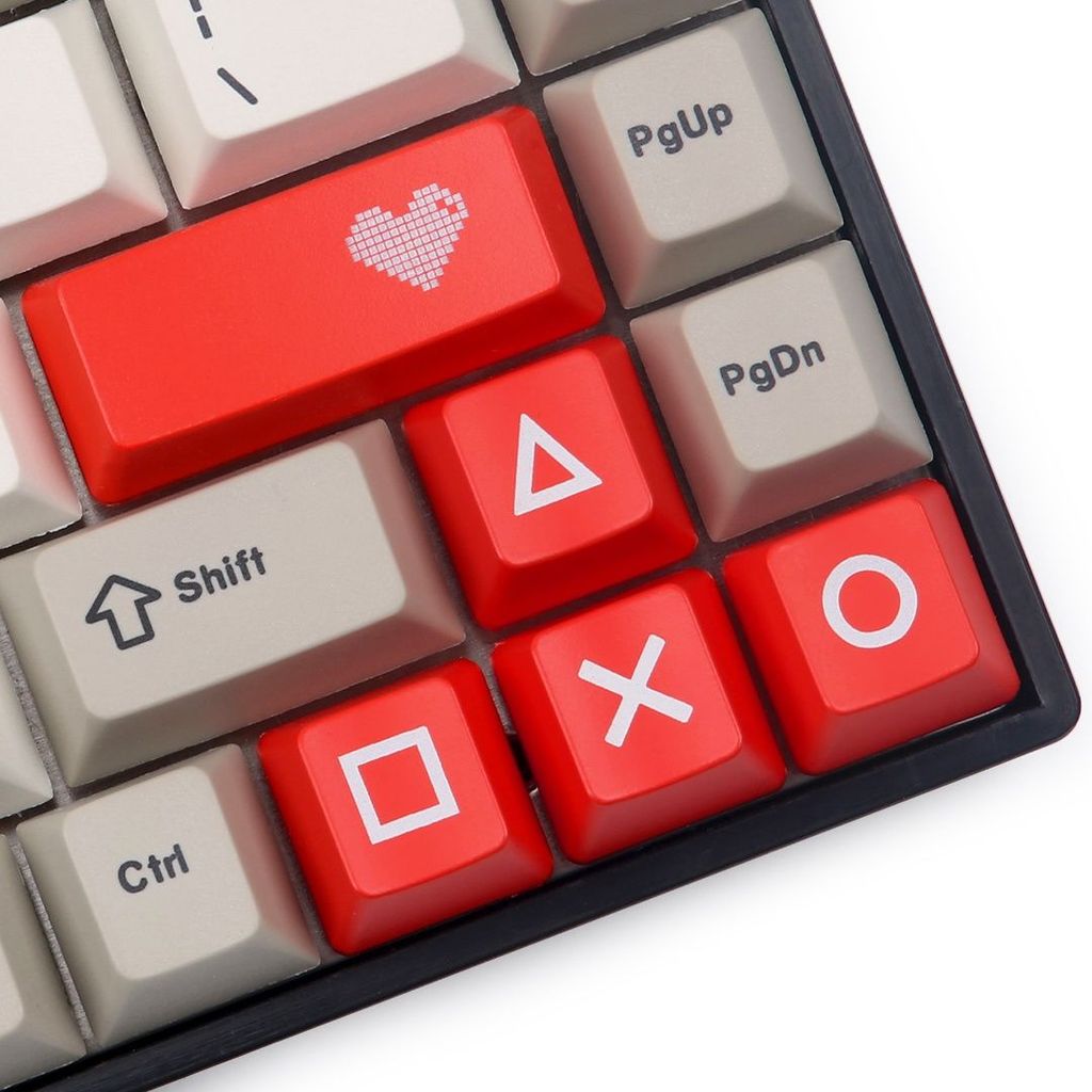 KBDfans ABS方向鍵PSP上下左右透光鍵帽個性紅色像素心機械鍵盤用