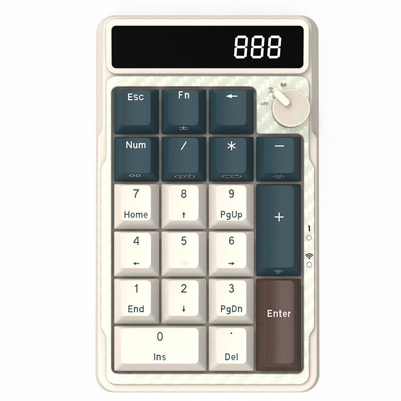超值現貨# 計算機 小算盤 小算盤 KZZI珂芝K20數字機械鍵盤三模電腦辦公RGB背光連接二合一