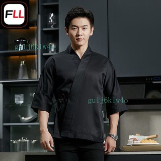 ✨ 廚師服 日式廚師服 日料工作服 日式廚師工作服男日式料理壽司店居酒屋和服料理日式工作服 丙級乙級烘焙考照KK