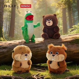 【臺灣出貨🔥免運】正品 miniso x Pixar Hoppers🦫狸想世界聯名周邊 蜥蜴 梅寳玩偶公仔