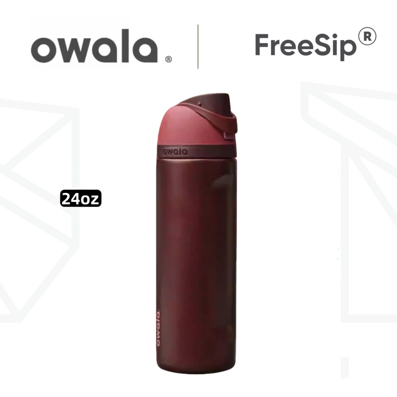 防漏 Owala FreeSip 玻璃杯 - 24 盎司 32 盎司絕緣不銹鋼水瓶,帶吸管,適合健身房和旅行