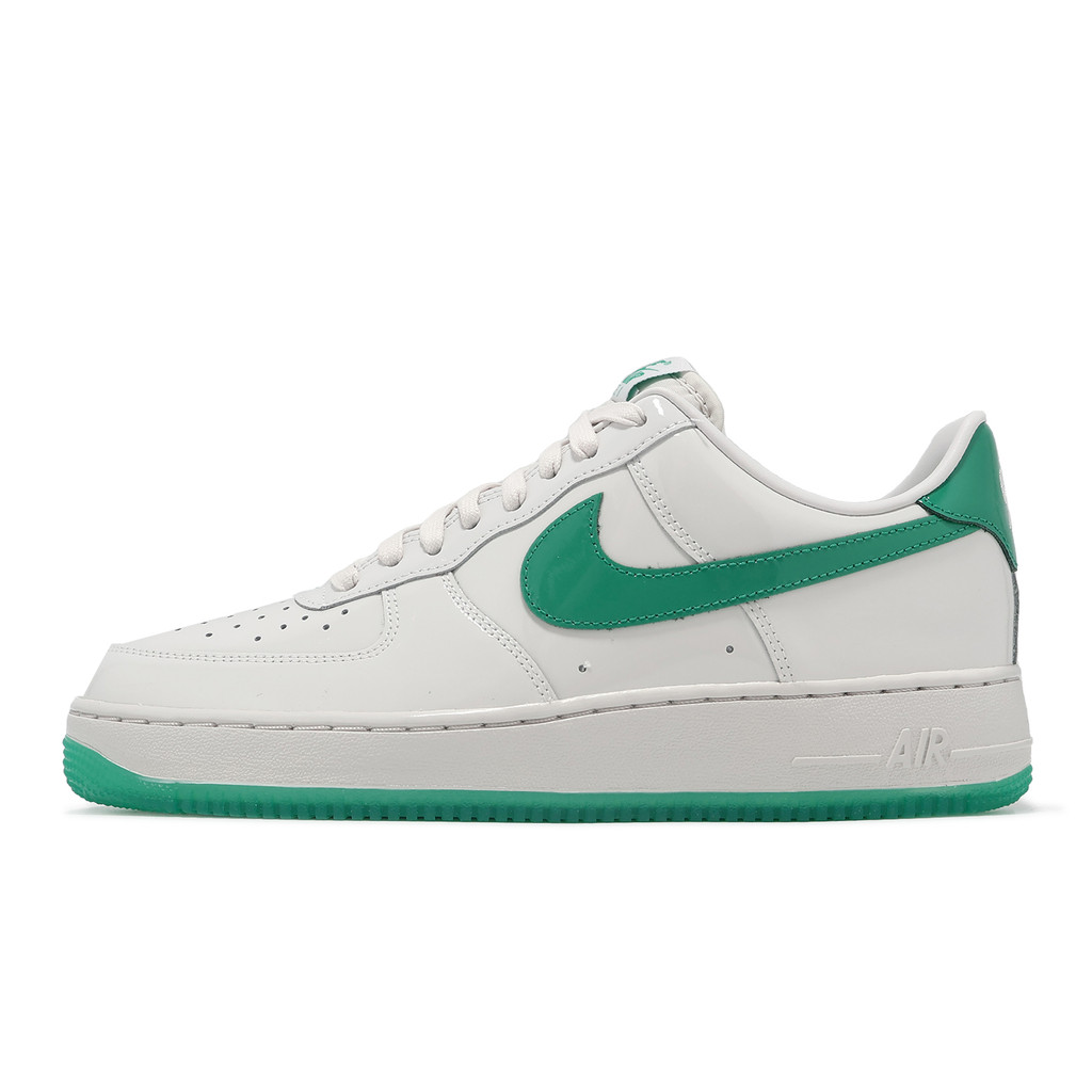 Nike 休閒鞋 Air Force 1 07 PRM 男鞋 女鞋 白綠 漆皮 AF1 [ACS] HF4864-094