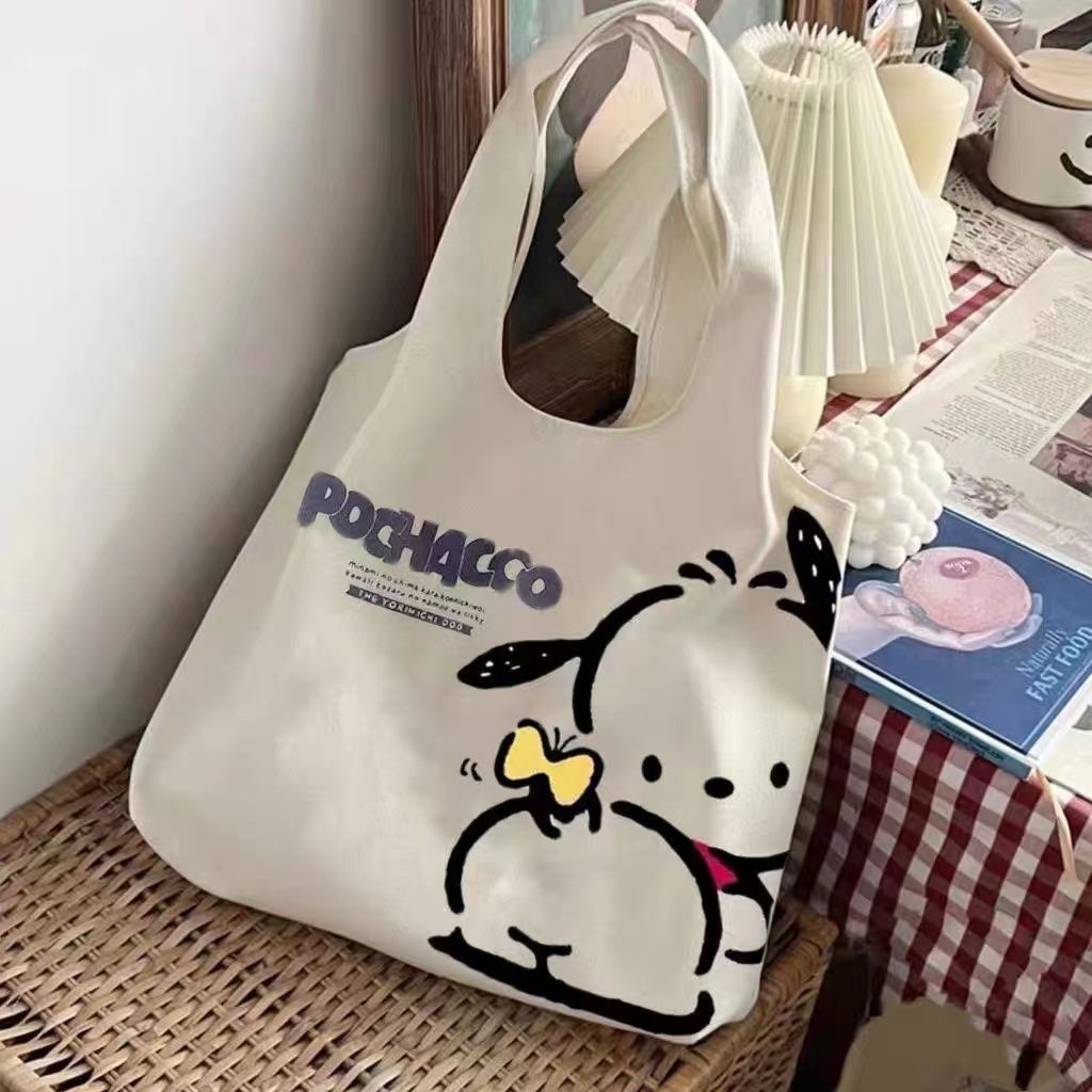 【可愛帕恰狗】帆布袋 帕恰狗包包 怕恰狗周邊 單肩包 手提包 日系簡約 中小學生 大容量 補課包 ins風 肩包 犬 酷