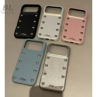 秋冬純色半包皮紋愛心防摔 適用iPhone 18Pro 17 16 15 14 Pro Max i15 i16 手機殼