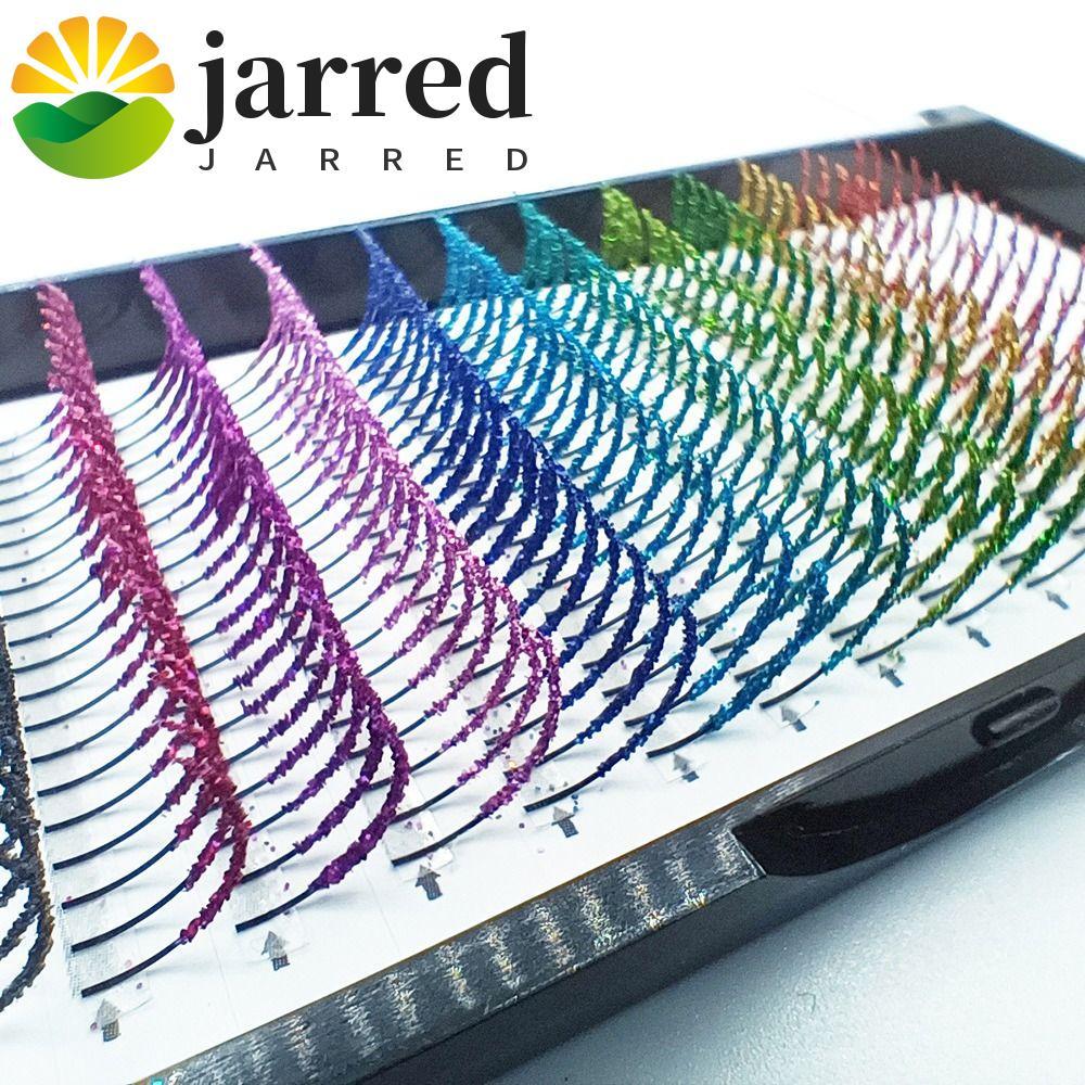 JARRED 閃光彩色睫毛舞台妝彩色閃亮假睫毛彩色水貂睫毛分段睫毛化妝工具女士派對個人集群睫毛