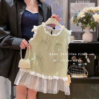 Mimo⭐女童連衣裙夏季夏裝兒童無袖裙子背心公主寶寶