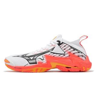 Mizuno 排球鞋 Wave Lightning Neo 3 男鞋 白 橘 美津濃 [ACS] V1GA240298