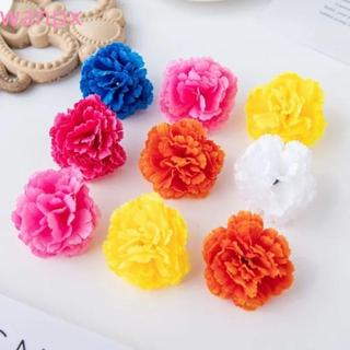 WANPX 10 件人造萬壽菊、康乃馨 DIY 假花頭、節日裝飾彩色可維修絲綢人造墨西哥花環