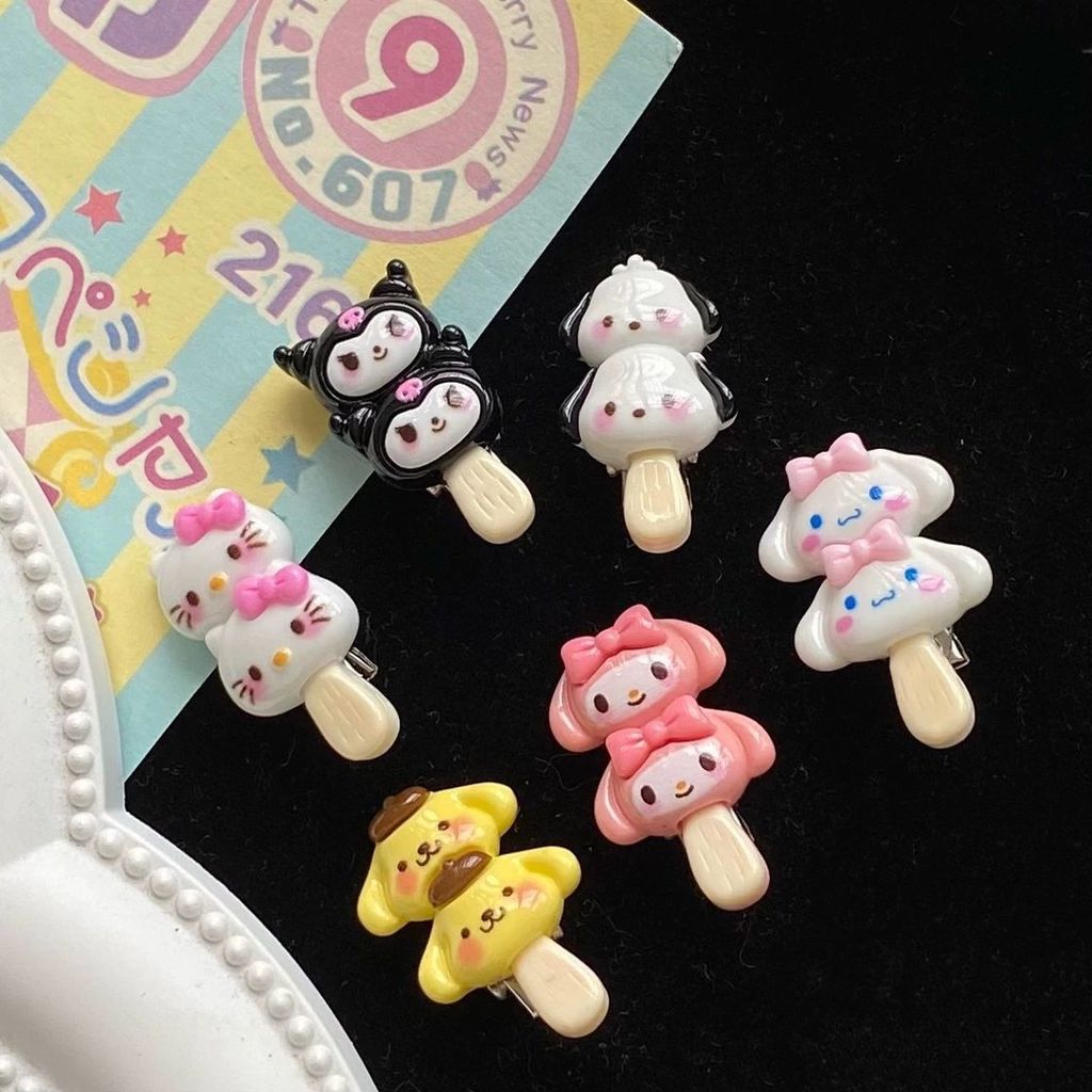 實色冰棒三麗鷗髮夾甜美少女心學生迷你卡通劉海邊夾頭飾卡子髮飾