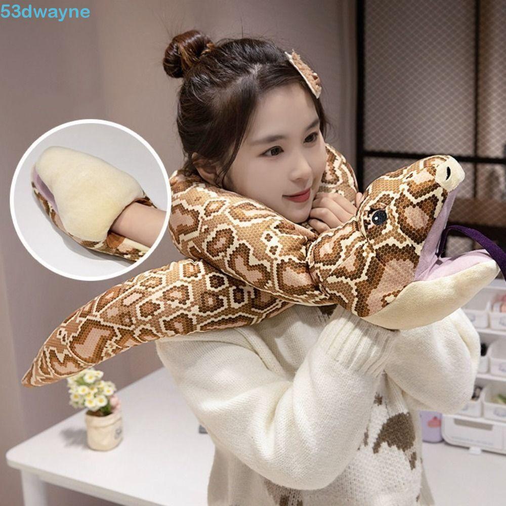 DWAYNE 巨型蛇毛絨玩具,長款仿真填充蛇娃娃,眼鏡蛇家居裝飾有趣的手套動物手偶玩俱生日