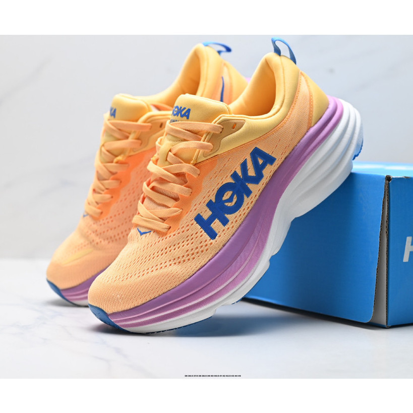 TOP HOKA Bondi 8 輕便透氣跑鞋 - 耐磨防滑 DXZ5