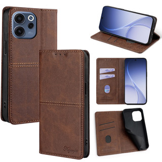 適用於 OPPO Reno15 Reno 15 Pro Max Reno 15F 15FS 皮革書包帶卡槽磁鐵吸附