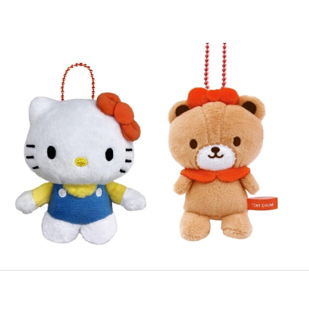 【LUNI 玩具雜貨】日本購回 正版 三麗鷗娃娃吊飾 Kitty 娃娃 Tiny Chum熊 珠鍊吊飾