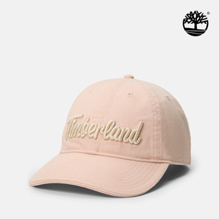 Timberland 男款淺粉色帆布刺繡標誌棒球帽|A66BX662