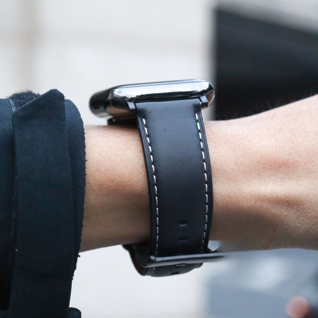 頭層牛皮 真皮錶帶 適用於 Apple Watch 11代 10 9 8 7 6 SE 蘋果替換錶帶 46mm 42mm