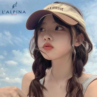 鴨舌帽女 帽子女 韓版百搭 女生帽子 鴨舌帽 情侶 復古 LALPINA字母刺繡空頂帽女韓版百搭休閒戶外透氣運動風防曬