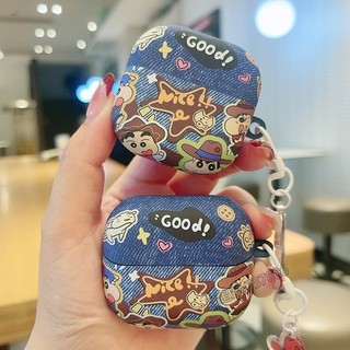 牛仔小新耳機保護套+掛件 適用 三星Galaxy Buds4 4 Pro保護殼 Buds 3 pro 3FE防摔殼耳機殼