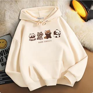 臺灣現貨 可愛帽t 情侶款連帽T 寬鬆連帽T女 冬季刷毛帽T 大尺碼女裝 韓國帽t 衛衣 大學t女 帽t女 帽t