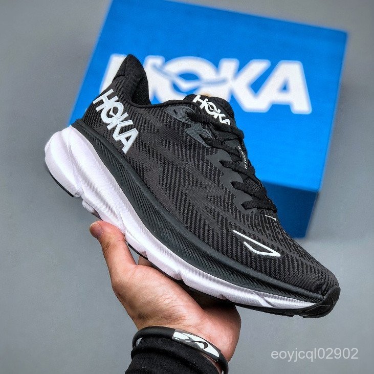 HOKA.Clifton 9 男女專業緩震跑鞋,男女通用超輕透氣厚底運動鞋 WZUO MGSY