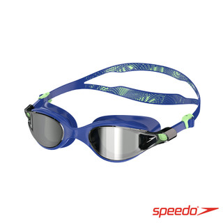 【Speedo】成人 運動泳鏡 鏡面 Vue 深藍/淡綠 日本製