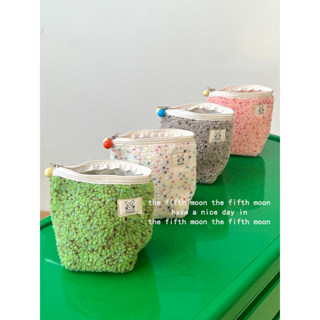 小零錢包 零錢包男 thefifthmoon奶茶加料 可愛溫暖彩豆毛絨零錢包收納包便攜小包