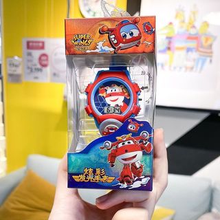 超級飛俠 手錶 可閃光 生日禮物 小愛 奧迪 杰特 蒂蒂 多尼 變形機器人 super wings