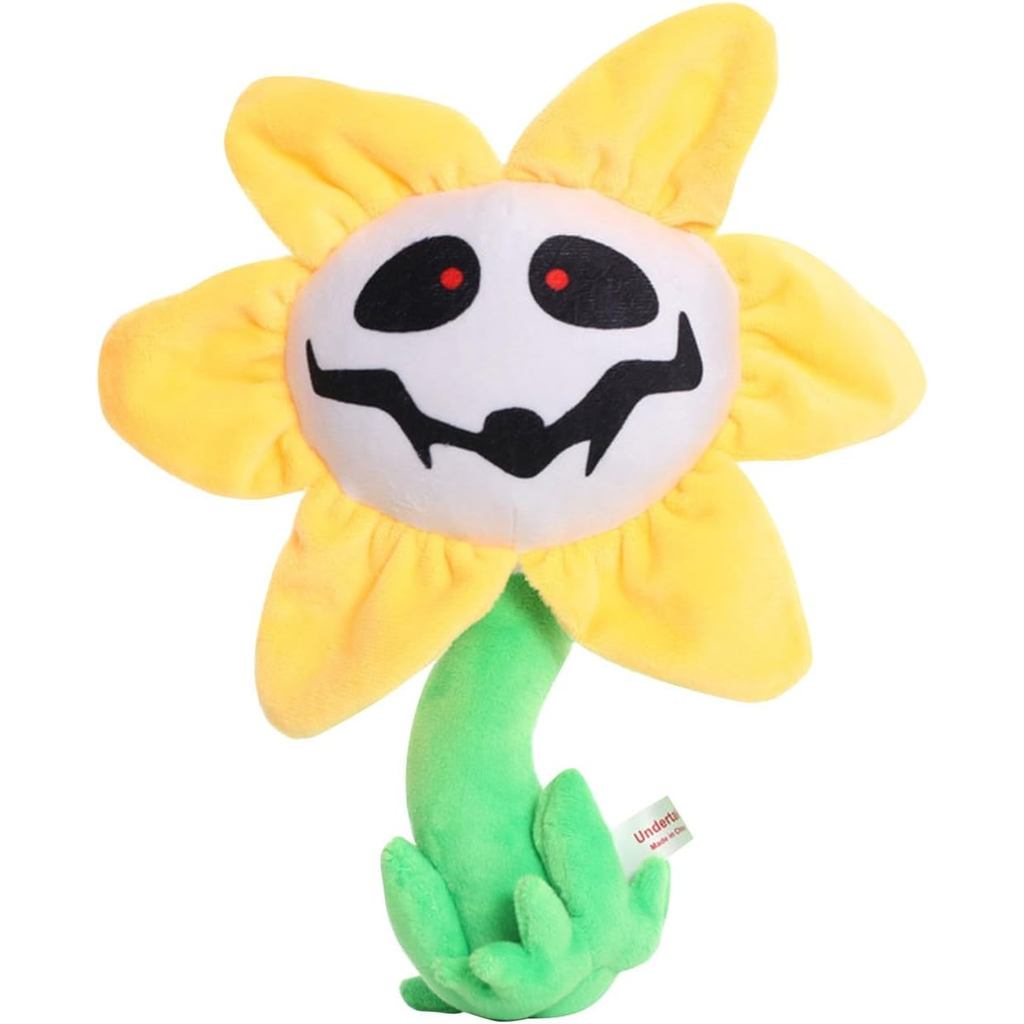 Undertale 毛絨,Undertale 遊戲角色填充玩偶抱枕,適合遊戲迷家居裝飾(Flowey)