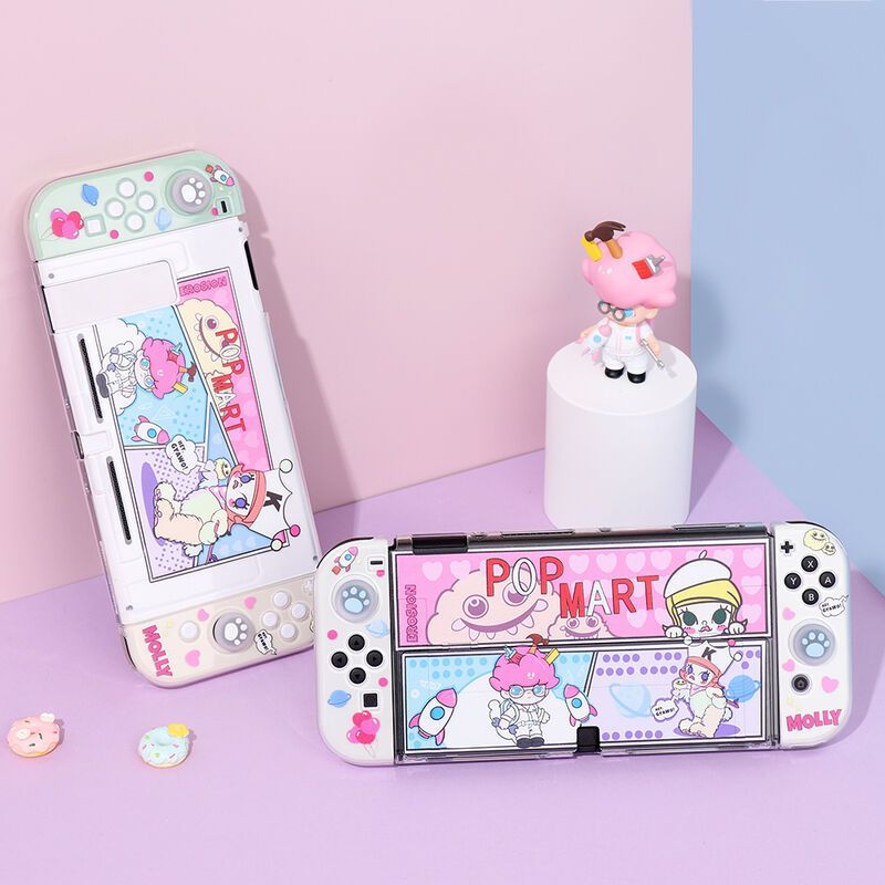 【限時免運】SWITCH OLED保護殼Switch2保護殼可插底座殼可開支架 泡泡瑪特